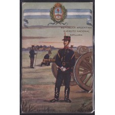 EJERCITO ARGENTINO UNIFORMES ARTILLERIA ANTIGUA TARJETA POSTAL